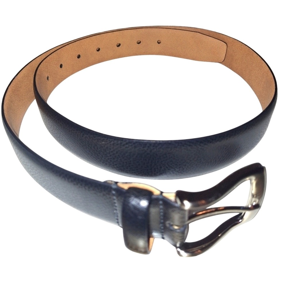 JHH‎ Men's Black Belt Size 36 Leather Pin Hardware Buckle Casual Formal Office
